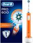Mobile Preview: Oral-B Pro 600 Orang Elektrische Zahnbürste mit Cross Action Aufsteckbürste