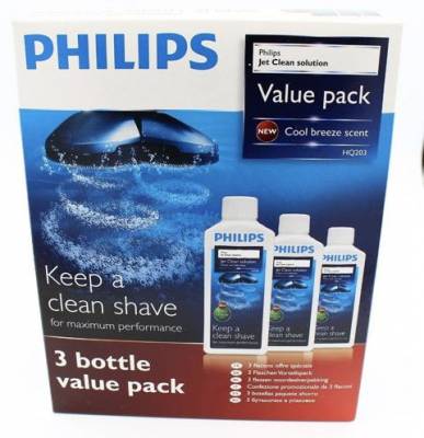 Philips 6x 300 ml Flaschen HQ200 HQ203/50 Vorteilspack Jet Clean Solution