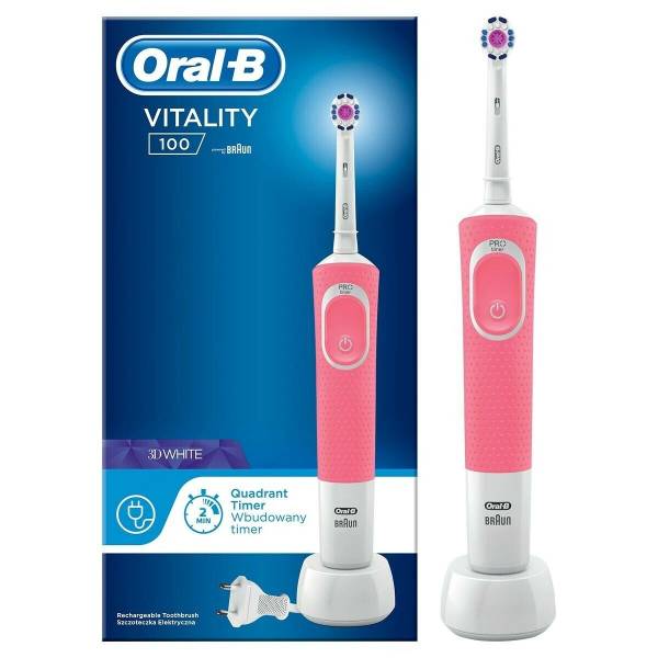 Oral-B Vitality 100 Pink 3D White elektrische Zahnbürste