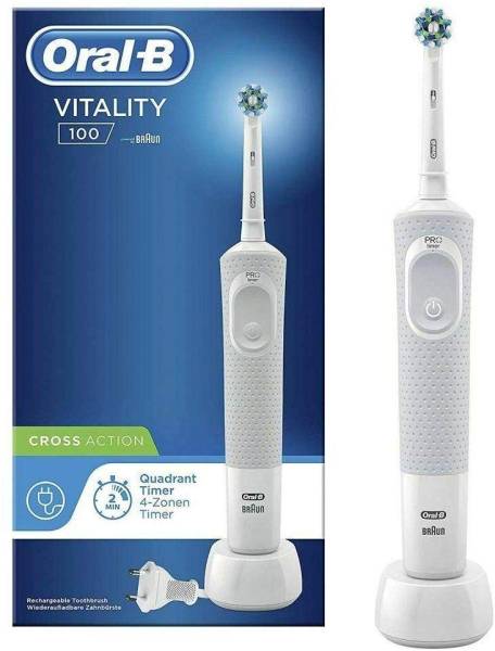 Oral-B Vitality 100 CrossAction Elektrozahnbürste in Weiß