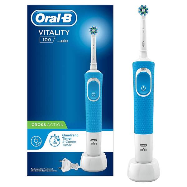 Oral-B Vitality 100 Blue CrossAction Elektrozahnbürste in Blau